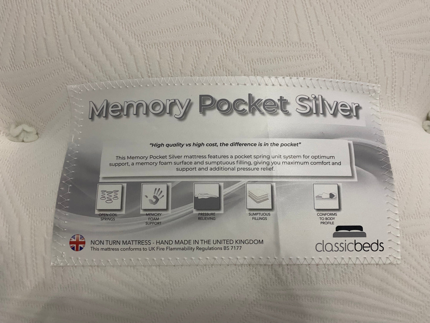 1000 pocket Sprung Memory Mattress