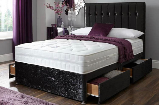 Crushed Velvet Divan Bed